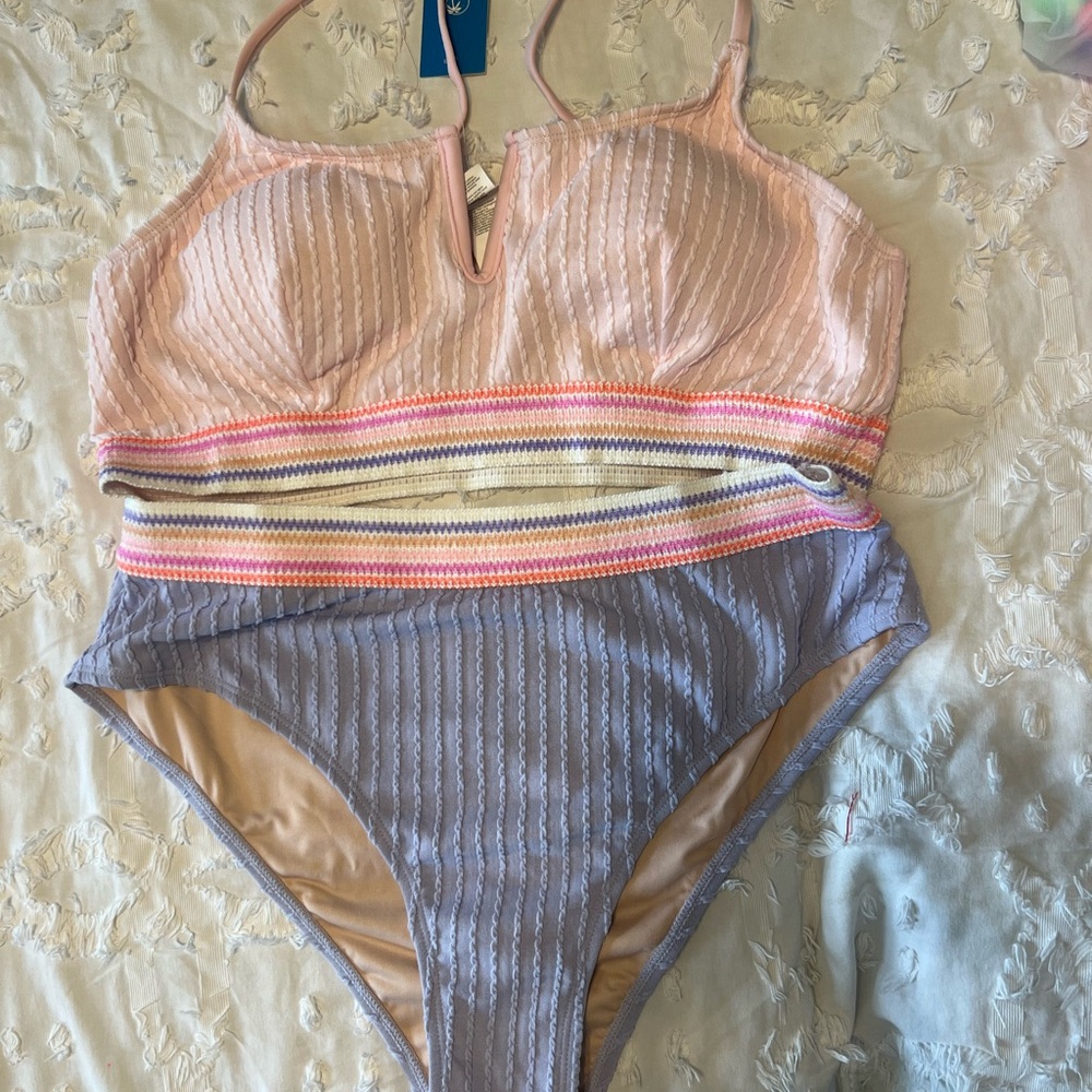 Cupshe Pink and Purple Athletic Bikini